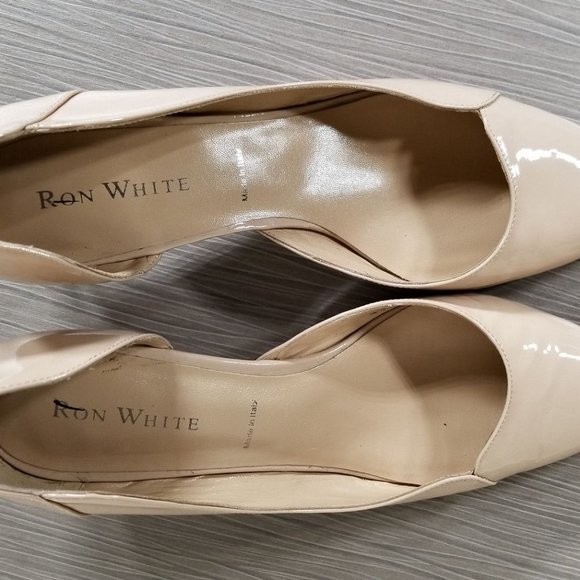 Ron White Merile Half d'Orsay Pump, Nude Patent leather, Womens Size 10.5 - Picture 8 of 10
